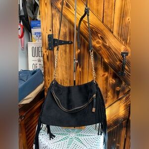 Black Faux suede bag